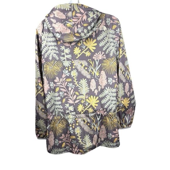 North Face Packable Hooded Rain/Wind Resistant Floral 1/4 Zip Jacket, Sz. M - Picture 3 of 16